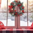 thumbnail image 3 of Bearachild Guirnalda de Navidad con bola de Navidad para puerta delantera Guirnalda de Feliz Navidad Guirnalda Adorno de árbol de Navidad Kits de decoración para fiestas Rojo Bearachild HA045238-02, 3 of 6