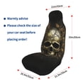 thumbnail image 4 of Pofeuu Vintage Gold Leaf Skull Print Automotive Car Seat Covers Flat Cloth Full Set Seat Covers,Car Seat Covers front seats for Cars Trucks and SUVs(Two packs), 4 of 7