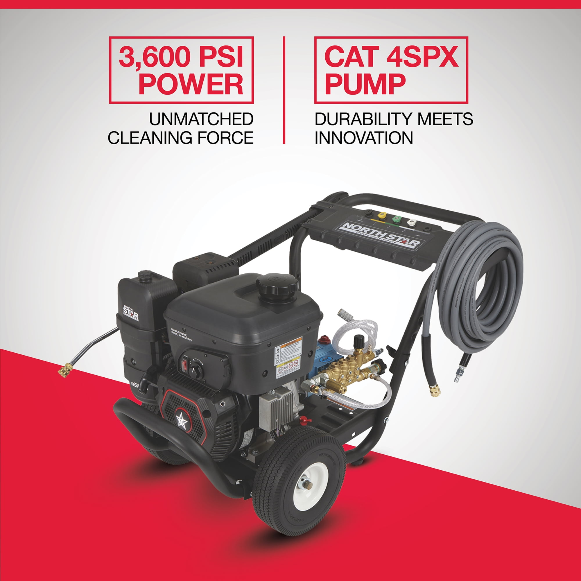 NorthStar Gas Cold Water Pressure Washer, 3600 PSI, 3 GPM, NorthStar Engine