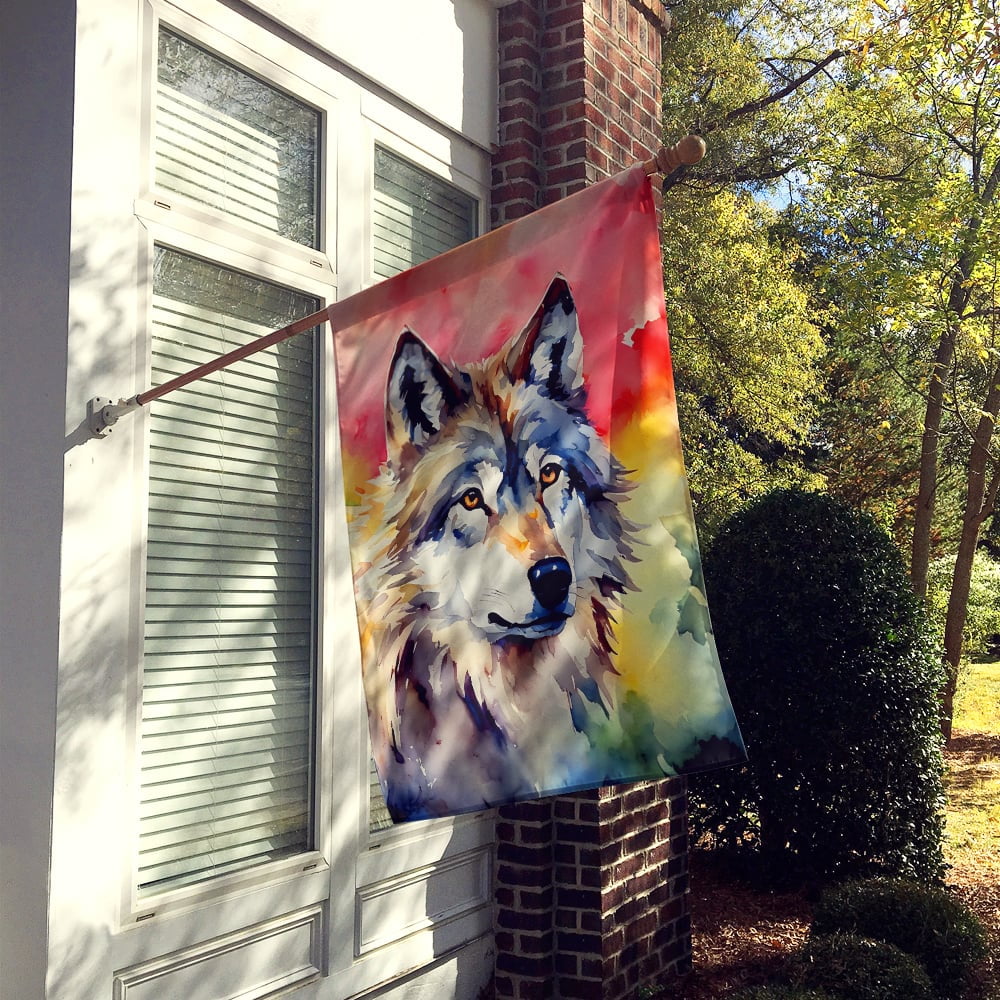 Wolves Wolf  House Flag 28 in x 40 in