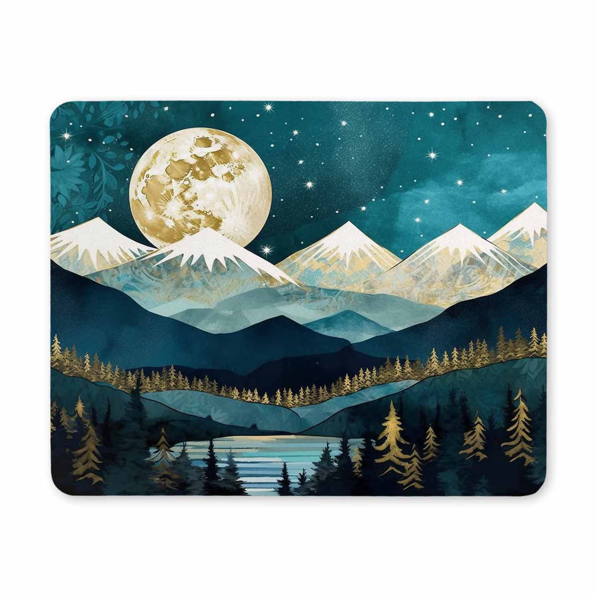 Square Mouse Pad Mountain Sunrise, Landscape PremiumTextured Custom