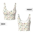 thumbnail image 6 of Uemuo Mini Wildflower Watercolor Pattern Women's Sports Bra - High Impact Support, Breathable, and Comfortable Athletic Bra for Running, Yoga, and Workouts, 6 of 9