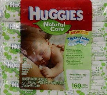 HUGGIES - Natural Care Baby Wipes Refills, 32ct, 5pk