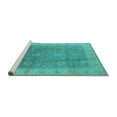 thumbnail image 2 of Ahgly Company Machine Washable Indoor Rectangle Oriental Turquoise Blue Traditional Area Rugs, 8' x 12', 2 of 4