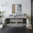 thumbnail image 2 of Fresca Formosa 60" Wall Hung Single Sink Modern Bathroom Vanity with Mirror in Ash, 2 of 12