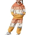 thumbnail image 2 of BdTemWBs Boys Ice Cream Clothes 2 Piece Outfits _Baseball Hoodie and Sweatpants Y2k Cute Preppy Sweatsuit Jogger Sets (Orange,2-3 Years), 2 of 7
