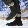 thumbnail image 4 of YOURDIARY Mens Womens Winter Warm Faux Fur Lined Snow Boots Zero Drop Wide Toe Box Waterproof Barefoot Shoes Hike Walking Outdoor Footwear, 4 of 8