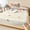 Beige, variant on King Size Fitted Sheet Set - Orange Blue Leaf Fall 3 Piece Bedding Sets 16" Deep Pocket Fitted Sheet with 2 Pillowcases, Autumn Eucalyptus Leaves Brushed Microfiber Hotel Luxury Bed Sheets