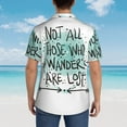 thumbnail image 6 of Daiia Not All Who Wander Are Lost1 Hawaiian Shirt for Men Gentle Cotton Regular Short Sleeve Casual-X-Large, 6 of 9