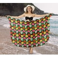 thumbnail image 5 of LA LEELA Women's Long Beachwear Pareos Swimwear Summer Wraps Cover ups Beach Bikinis Sarongs Skirt Swim Cover up Swim Coverups for Women One Size Black, Leaves, 5 of 5