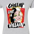 thumbnail image 3 of Disney Villains - Cruella Chillin Like A Villain - Juniors Fitted Graphic T-Shirt, 3 of 5