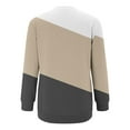 thumbnail image 4 of Zpanxa Sweatshirt for Women Round Neck Fashion Casual Long Sleeve Print Sweatshirt Tops Blouse Khaki L, 4 of 4