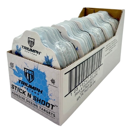 Triumph Systems Splatter Strike Reactive Stick N Shoot Adhesive Targets 6 Pieces