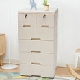 thumbnail image 3 of Miumaeov Plastic Drawers Storage Cabinet with 6 Drawers and Wheels Kids Dresser Space Saving Closet Drawer Tall Dresser Organizer for Clothes Bedroom Furniture, 3 of 13