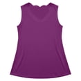 thumbnail image 4 of CHUMUD Plus Size Workout Tank Tops for Women Athletic Loose Fit Top Trendy Sleeveless Ruffle V-Neck Babydoll Gym, 4 of 5