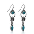 thumbnail image 4 of QQTDFG Dangle Hook Earring Retro Thai Silver Turquoise Gemstone Natural Stone Pendant-default, 4 of 8