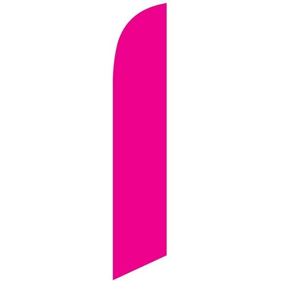 Solid Magenta Feather Banner Swooper Flag - NO WIND REQUIRED - Replacement FLAG ONLY