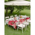 thumbnail image 3 of Outdoor Tablecloth with Umbrella Hole and Zipper, Valentines Love Heart Rectangle Table Cloth 60x120 Inch Waterproof Tablecloth, Red Eucalyptus Botanical Grey Plaid Picnic Table Cover for Patio, 3 of 7