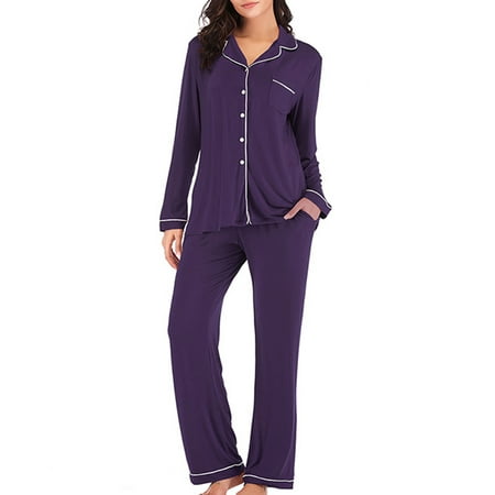 

Tawop Women S Single-Breasted Pajamas Autumn Winter Long Sleeve Pajama Pants Homewear Set Cotton Pajamas Easter Bunny