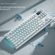 thumbnail image 1 of Teclado mecánico inalámbrico Bluetooth de tres modos LT84 con cable y eje verde, teclado de oficina competitivo para juegos personalizado, 1 of 5