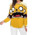thumbnail image 3 of Adventure Time Women's Pajama Top 3D Digital Print Sleepwear Trendy Crewneck Pullovers Long Sleeve Shirts XL, 3 of 8
