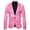 Blazer 217#Hot Pink, variant on Carnival Blazer for Men Glitter Print Jacket Celebration Stylish Shiny Stretch Slim Fit Dress Coat Travel Party Business Formal