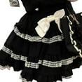 thumbnail image 1 of Conjunto de falda corta con capa de encaje para mujer, color negro - Material de poliéster, tallas S-M, adecuado para fiesta/casual, cintura elástica, 1 of 4