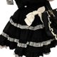 thumbnail image 1 of Conjunto de falda corta con capa de encaje para mujer, color negro - Material de poliéster, tallas S-M, adecuado para fiesta/casual, cintura elástica, 1 of 4