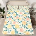 thumbnail image 2 of Feelyou Flower Floral Bed Sheets for Women, Romantic Rose King Sheets, Vintage Fashion Style Sheet Set, Lightweight Room Decor, 4 Pieces, 2 of 7