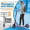 thumbnail image 3 of SereneLife Lightweight and Foldable Kick Scooter - Adjustable Scooter for kids and Teens , Alloy Deck with High Impact Wheels (Graffiti), 3 of 8