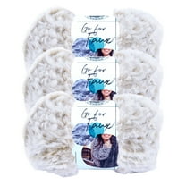 Lion Brand Yarn Go for Faux Blonde Elk Super Bulky Polyester Yarn 3 Pack
