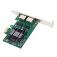 thumbnail image 1 of Tarjeta de Red PCIe, Tarjeta PCIe Gigabit Ethernet 10 100 1000Mbps 2 Puertos para servidores, 1 of 7