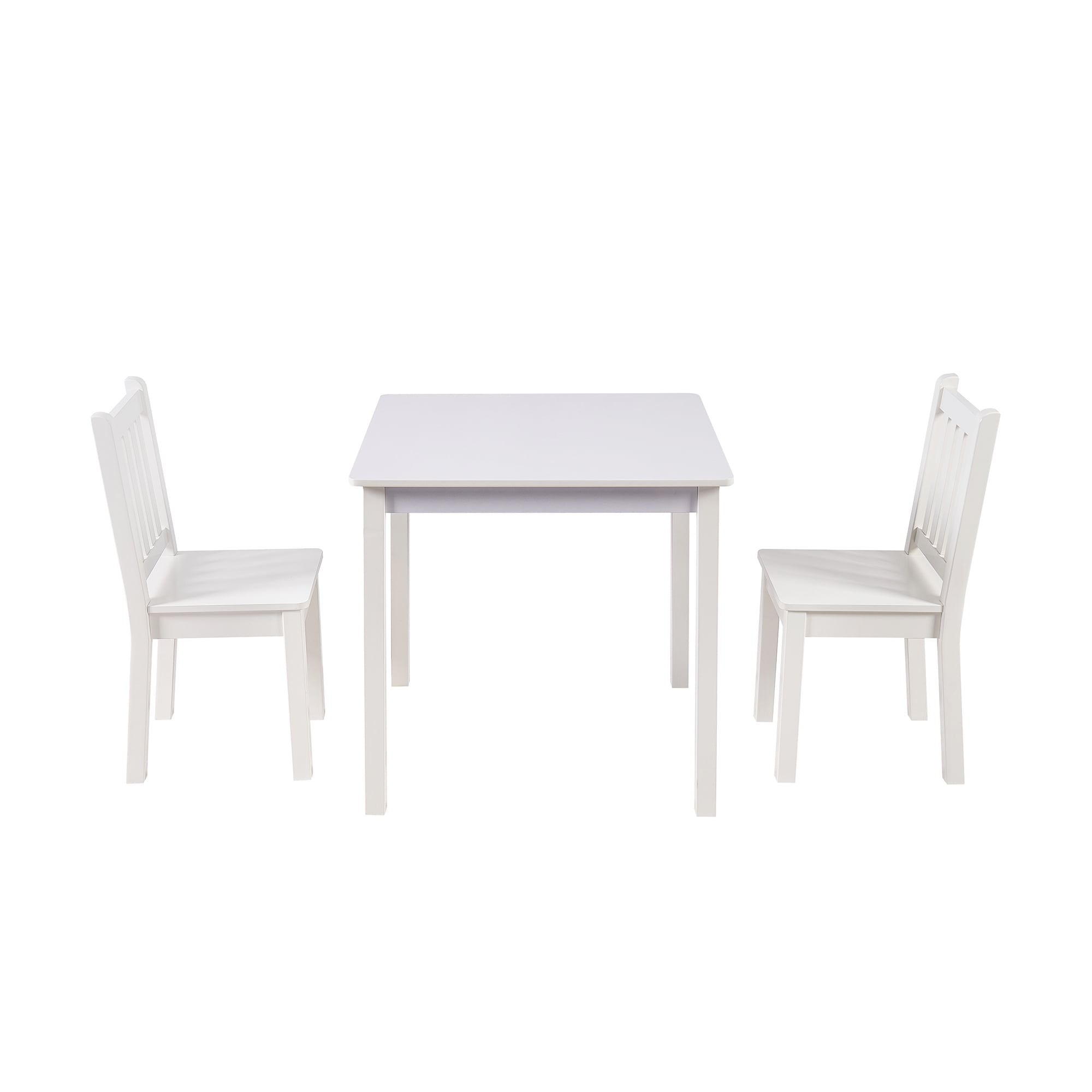 Toffy & Friends Wooden Storage Table and Chairs Set, White, 3-Piece Set,  Ideal for Children's Learning, Activity Table or Dining