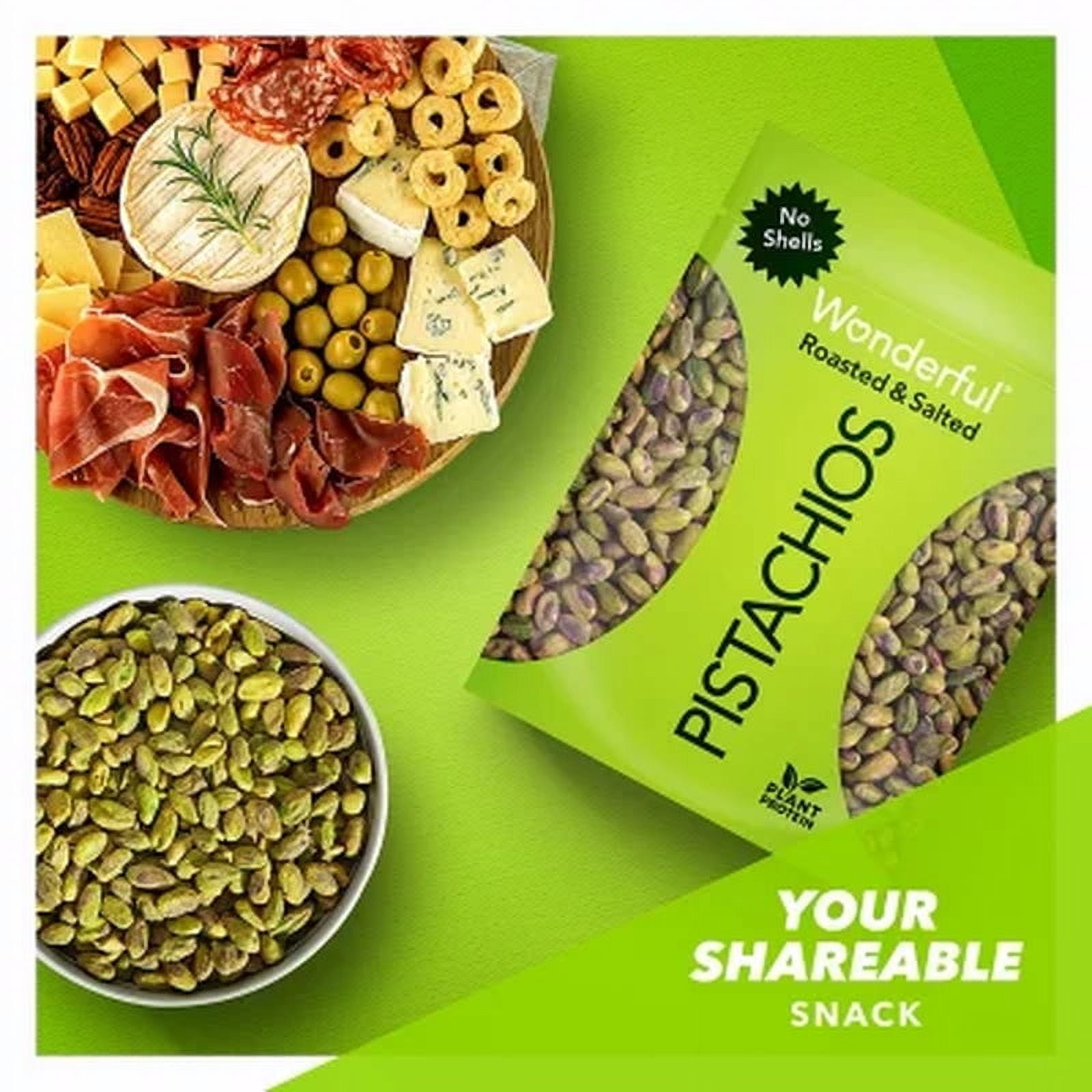 Wonderful Pistachios 24 oz – Shelled, Lightly Salted, Healthy Plant-Based Snack