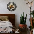 thumbnail image 7 of Wall Clock Decorative - Vintage Beige Lotus Print 2D Vintage Wall Clocks Battery Operated Silent Non-Ticking for Bedroom, Living Room, Kitchen, Office, Classroom, 10 Inch, 7 of 7