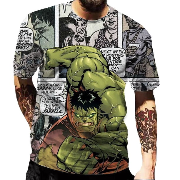 Disney's marvel hulk Männer Fitness Kurzarm 3d camiseta Sommer neue Kinder Junge Cartoon Held übergroße benutzer definierte Hip-Hop-Tops 100-xs xuanjing unisex