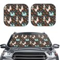 thumbnail image 2 of Goofa Rabbit Is Eating Carrots Pattern 2 Piece Car Windshield Sun Shade Foldable | Front Windshield Shade for Sun, Heat and UV Rays | Sunshade for Car Front Window-Large, 2 of 7
