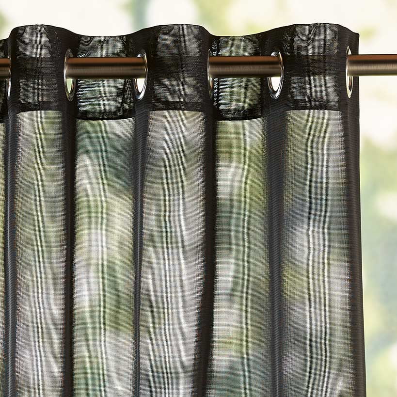 Insect Repellent Outdoor Curtain (84in, Black)