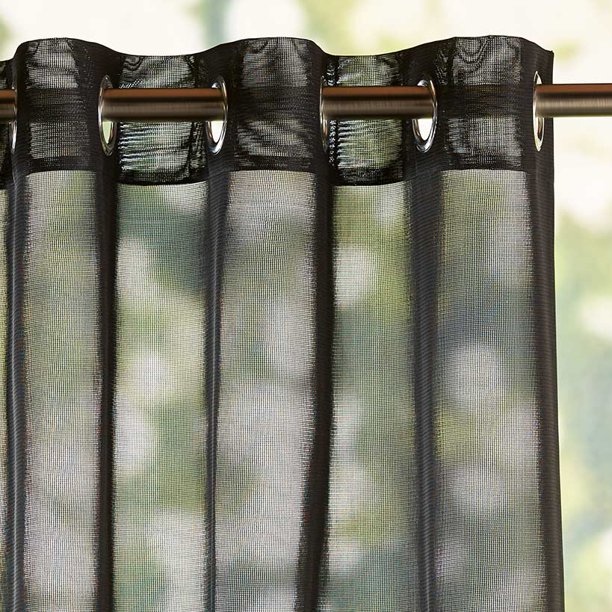 Insect Repellent Outdoor Curtain (84in, Black)