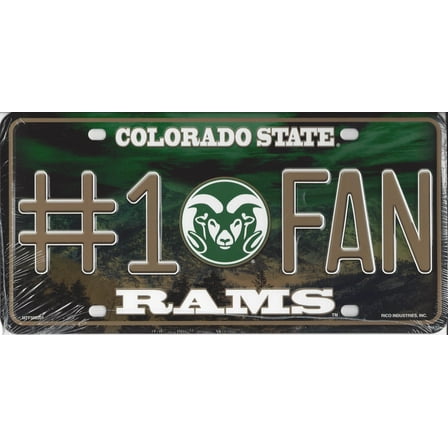 Colorado State NCAA Rams #1 Fan Metal License Plate Auto Tag