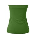 thumbnail image 2 of Everyday Wear Tank Tennis Top for Daily Casual Layering Women's Sleeveless Camisole Tennis Top Minimal Solid Color Green XL, 2 of 5