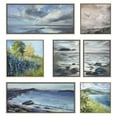 thumbnail image 5 of Kate and Laurel Sylvie The Tide Waits for No Man Framed Canvas Wall Art by Nel Whatmore, 18x40 Gold, Scenic Ocean and Skies View Painted Art for Wall Decor, 5 of 7