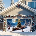 thumbnail image 6 of LLDYYDS Large 7x16 Ft Merry Christmas Santa Holiday Photography Background Garage Door Party Banner, 6 of 6