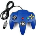 thumbnail image 2 of RetroFam 2 Pack Wired Video Game Controller for Nintendo 64 N64 Game Console, Blue and Red, 2 of 6
