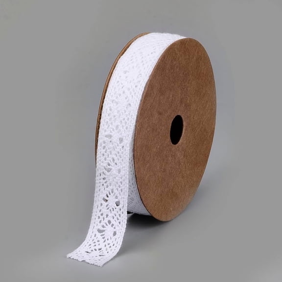 6 Rolls Cotton Ribbons White 1/2~5/8 inch(14~16mm) about 2yards/roll 6rolls