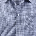 thumbnail image 3 of Plaid Button Up Shirts for Men, Regular Fit Cotton Long Sleeve Casual Mens Collared Tops with Chest Pocket (XL, Gray), 3 of 5