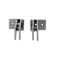 thumbnail image 3 of CRL EH85 Brushed Nickel Light Duty Frameless Cabinet Door Hinge - Square Corner Style - pack of 2, 3 of 6