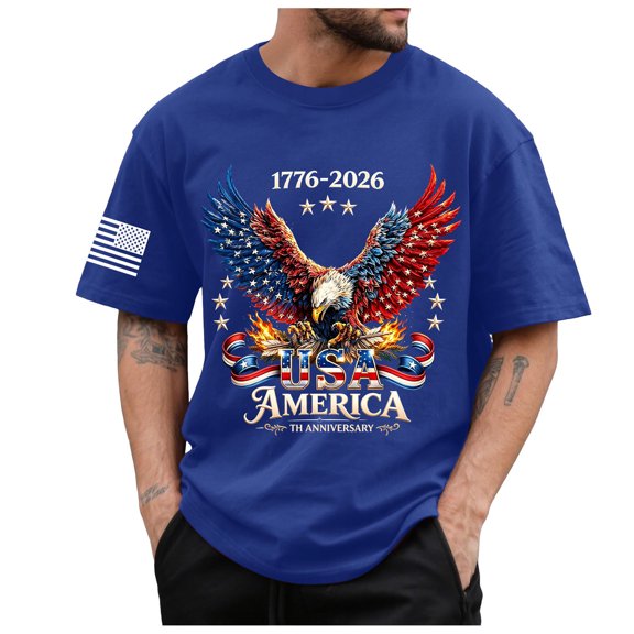 250 Anniversary USA Shirt Mens Flag Tshirt 250th America Anniversary Tee 250 Years Patriotic Tops