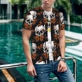 thumbnail image 6 of Lsque Butterfly Skull Pattern Mens Polo Golf Shirts Funny Graphics Shorts Sleeve Button Shirts Baseball T-shirt-XX-Large, 6 of 7
