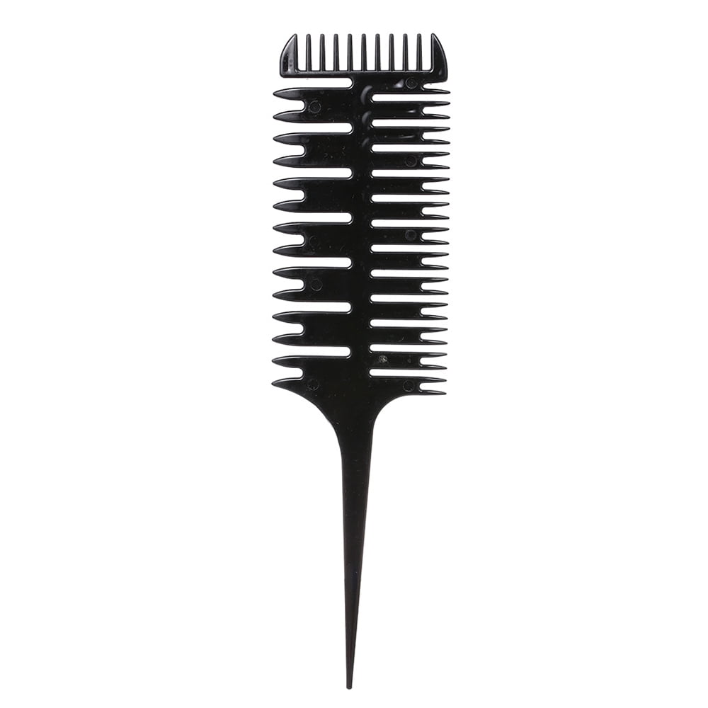 Gecheer Hair Dyeing Comb 3-Way Sectioning Highlight Comb Professional Weave Weaving Comb Hair Dye Styling Tool For Salon Use